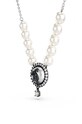 Swarovski colier si cercei Swan argintiu 5680875