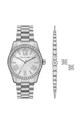 Michael Kors ceas, brățară și cercei argintiu MK1087SET