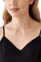 Srebrna ogrlica prevučena zlatom Michael Kors Cirkonij, Pozlaćeno srebro
