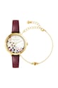 Hodinky a náramek Ted Baker fialová BKG028300