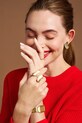Кольцо Fossil JF04800710 золотой