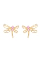 Lilou cercei placați cu aur Dragonfly placat cu aur aur 182/22/KOL/AZU/ROC/PO