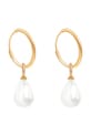 Lilou cercei placați cu aur Pearls placat cu aur aur A03/MARKET/ANS/223