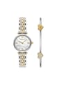 Emporio Armani ceas și brățară GIANNI T-BAR argintiu AR80078SET