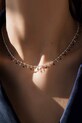 Accesorii Lilou colier placat cu argint 248/400/LAN/NO2/CZA/SR argintiu