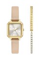 Armani Exchange zegarek i bransoletka złoty AX7172SET