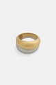 EDBLAD anello placcato oro Furo Duo oro plissettato argento 127426