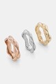 Furla pierścionek damski metalowy 3-pack złoty FJ1509RT2
