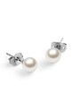 Daniel Wellington náušnice dámske z nehrdzavejúcej ocele s perlou DW00401954 strieborná AA00