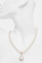 Akcesoria Lilou naszyjnik damski Glamour 275/380/LAN/PEB/BIA/PO beżowy
