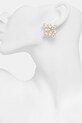 Doplnky Lilou náušnice dámske pozlátené s lešteným sklom Glamour 275/30/KOL/BIA/KR/PO zlatá