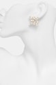 Doplnky Lilou náušnice dámske pozlátené s lešteným sklom Glamour 275/30/KOL/BIA/KR/PO zlatá