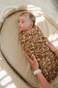 smeđa Pokrivač za povijanje beba od bambusa La Millou FLOWER STYLES Za djevojčice