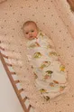 roza Pokrivač za povijanje beba od bambusa La Millou FROGS Za djevojčice