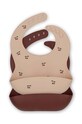 Konges Sløjd śliniak niemowlęcy 2-pack SILICONE BIB 2-pack bordowy KS3544