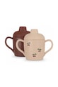 Konges Sløjd cană pentru bebeluși 2-pack 2 PACK SIPPY CUP Produs pentru bebe burgundia KS3546