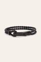 Emporio Armani - Bőr karkötő fekete EGS2477001