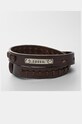 Fossil - Bransoletka skórzana JF87354040 brązowy JF87354040
