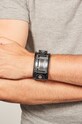 Fossil - Bransoletka skórzana JF84816040 czarny JF84816040