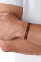 Аксессуары Armani Exchange - Кожаный браслет AXG0054001 коричневый