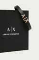 Armani Exchange - Kožený náramok čierna
