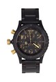 Nixon - Óra Chrono Matte Black/Gold fekete 4220.CHRONOMatte