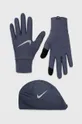 tmavomodrá Čiapka a rukavice Nike Pánsky