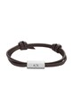 Armani Exchange bransoletka skórzana brązowy AXG0096040