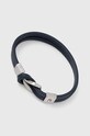 Δερμάτινο βραχιόλι Tommy Hilfiger σκούρο μπλε 2790443