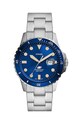 Fossil zegarek srebrny FS5949