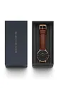 Ρολόι Daniel Wellington Classic 40 St Mawes Φυσικό δέρμα, Χάλυβας, Ορυκτό γυαλί