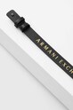 Armani Exchange bransoletka skórzana dwustronna AXG0107040 czarny AA00