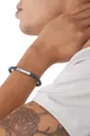 Emporio Armani braccialetto Nylon, Acciaio inossidabile
