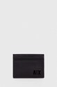 Kožni etui za kartice Armani Exchange bez uzorka crna 958053.3F892.NOS