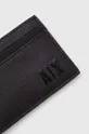 Шкіряний чохол на банківські карти Armani Exchange чорний