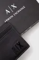 fekete Armani Exchange bőr kártya tok