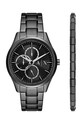 Годинник і браслет Armani Exchange чорний AX7154SET