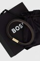 Αξεσουάρ Δερμάτινο βραχιόλι BOSS 1580329S καφέ