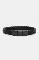 Lacoste bracciale in pelle vera pelle nero 2040285