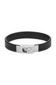 Emporio Armani bőr karkötő fekete EGS3087040