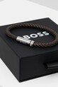 Аксесуари Шкіряний браслет BOSS 1580623 коричневий