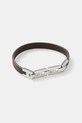 Trussardi bransoletka skórzana T-LEATHER brązowy TJAXZ02
