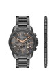Часовник и гривна Armani Exchange черен AX7170SET