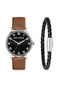 Ted Baker zestaw zegarek i bransoletka męski brązowy BKG028700