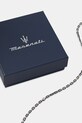 Akcesoria MASERATI naszyjnik męski ze stali nierdzewnej CERAMIC JM226ATZ74 srebrny