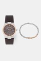 Trussardi zestaw zegarek i bransoletka męski T-MILANO brązowy R2451175001