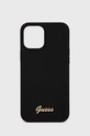 Guess Etui na telefon iPhone 12 Pro Max na telefon czarny GUHCP12LLSLMGBK