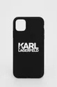 czarny Karl Lagerfeld Etui na telefon iPhone 11 KLHCN61SLKLRBK Unisex