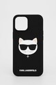 Karl Lagerfeld Husă de telefon pentru telefon negru KLHCP12LSLCHBK
