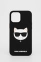 czarny Karl Lagerfeld Etui na telefon iPhone 12 Pro Max KLHCP12LSLCHBK Unisex